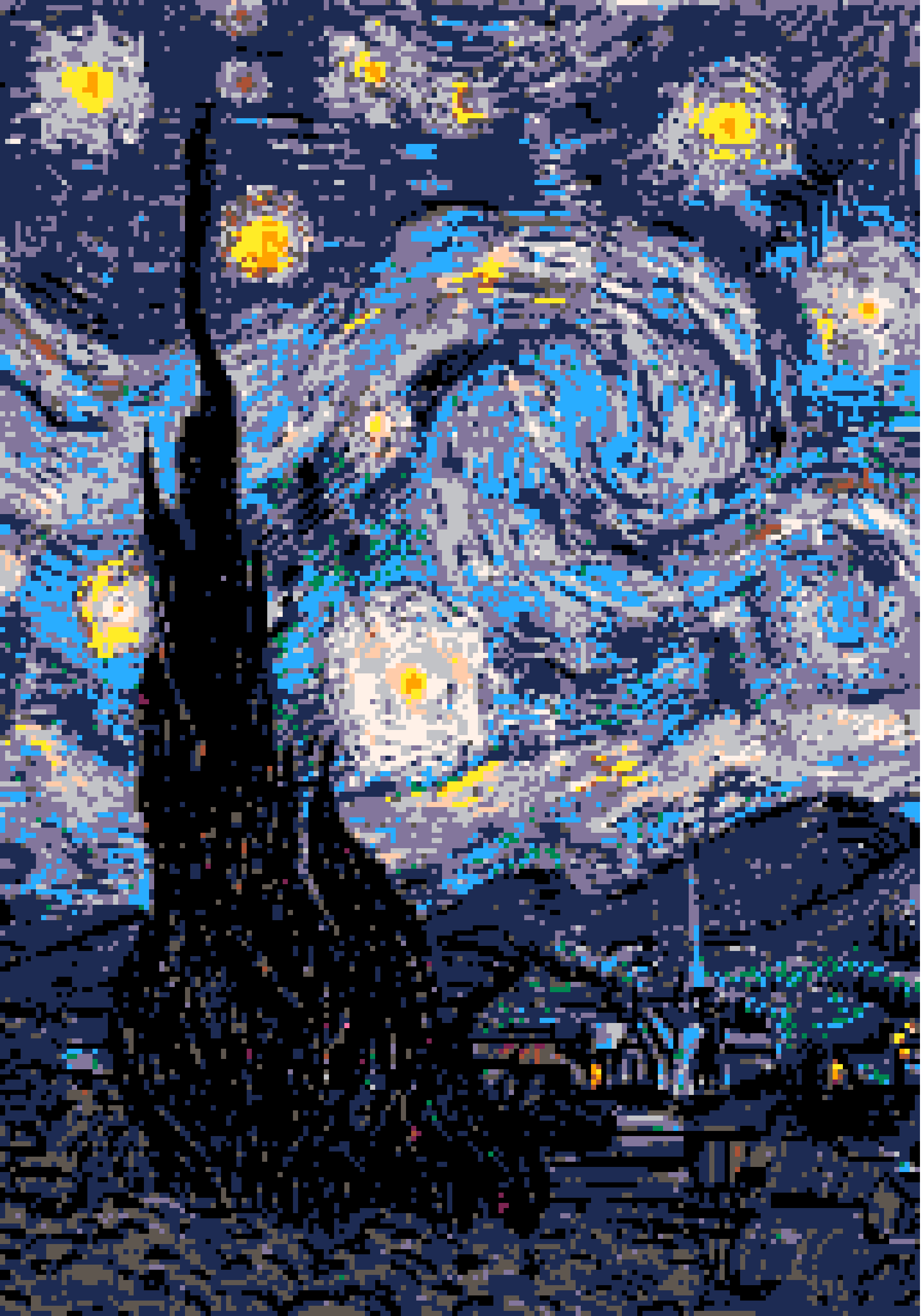 Anime Style - Pixelated result showing retro pixel art style conversion